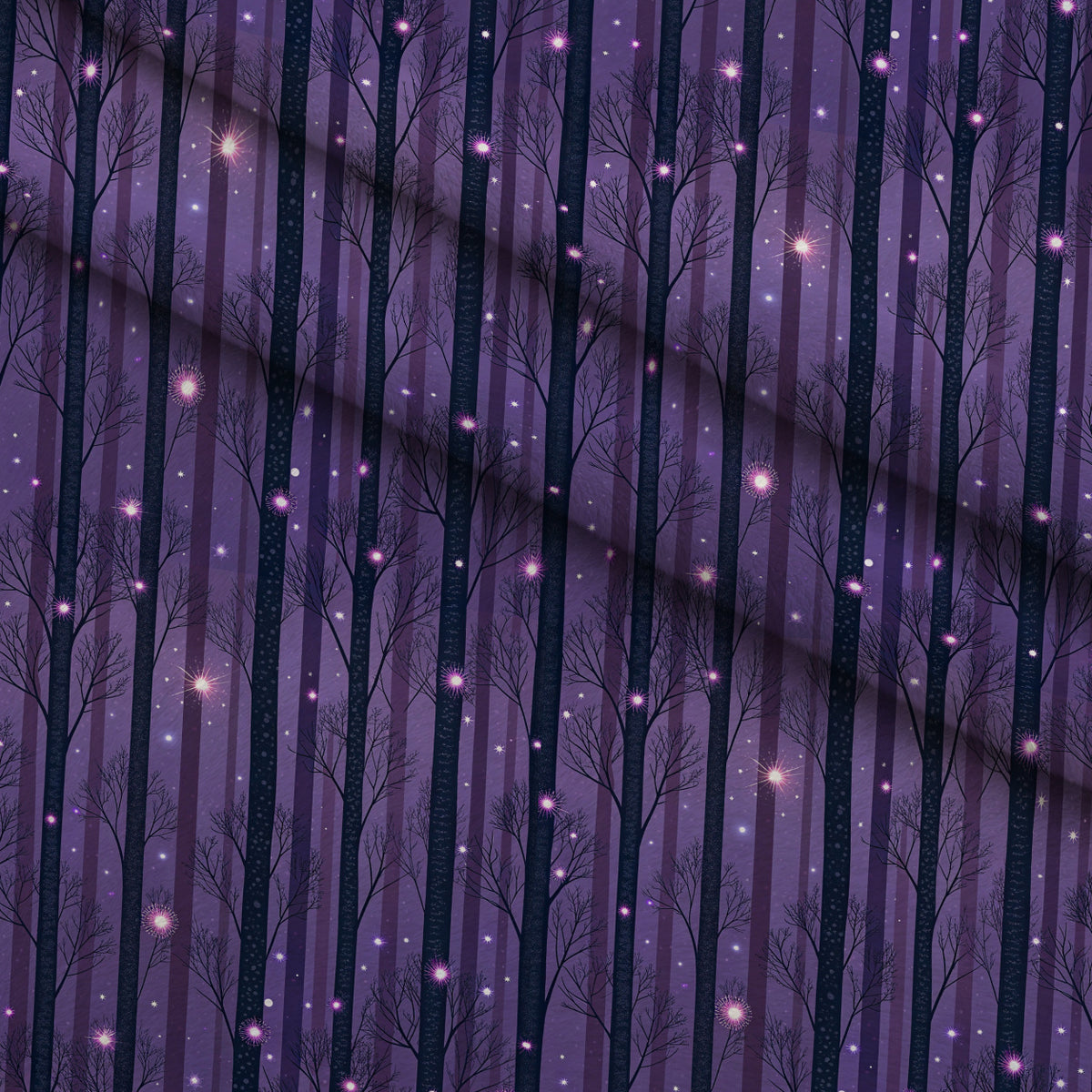 Moonlit Raven Pattern 5 Minky Fabric — plush minky folded close-up preview (mv-minky-v1:lying)