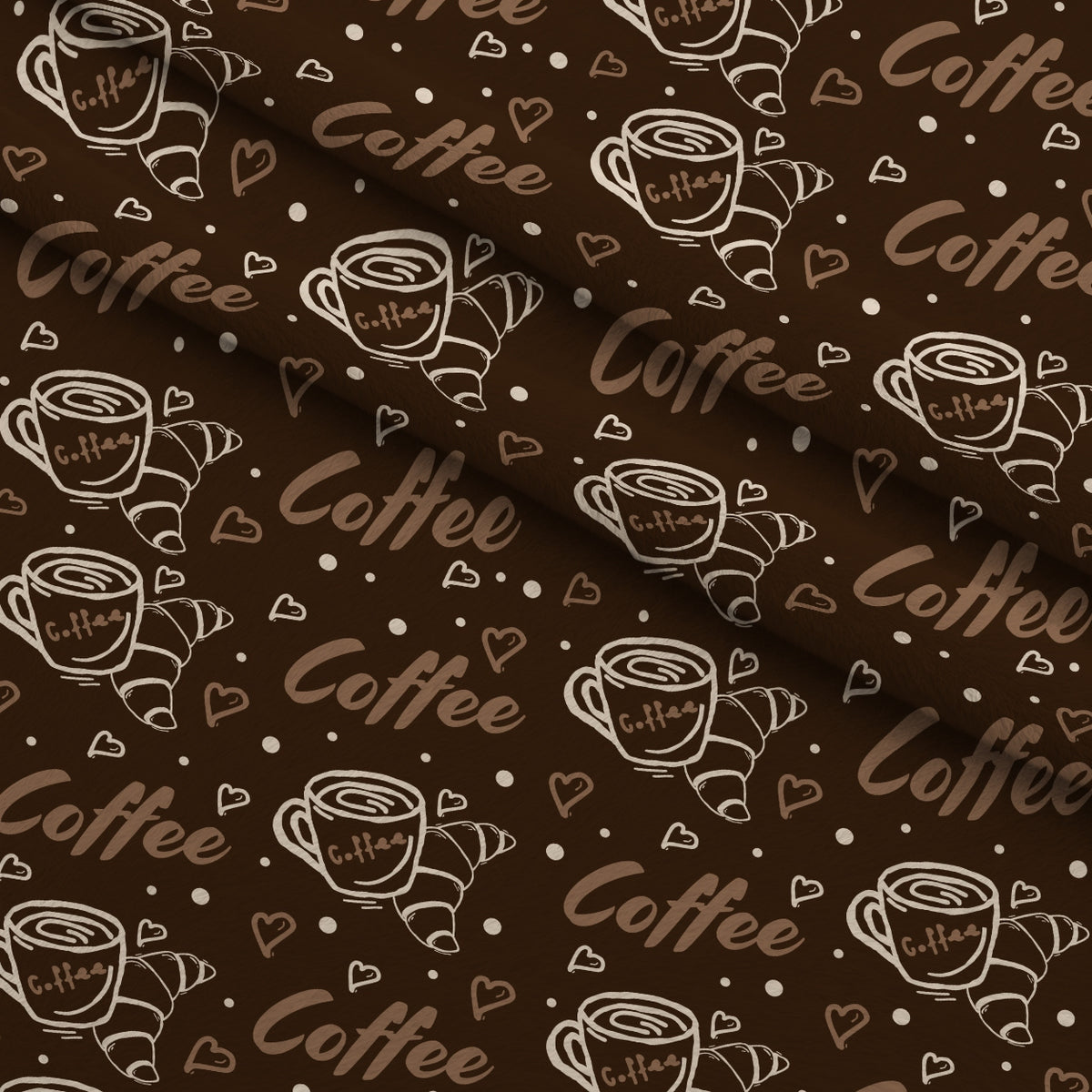 Morning Mocha Pattern 4 Minky Fabric — plush minky folded close-up preview (mv-minky-v1:lying)