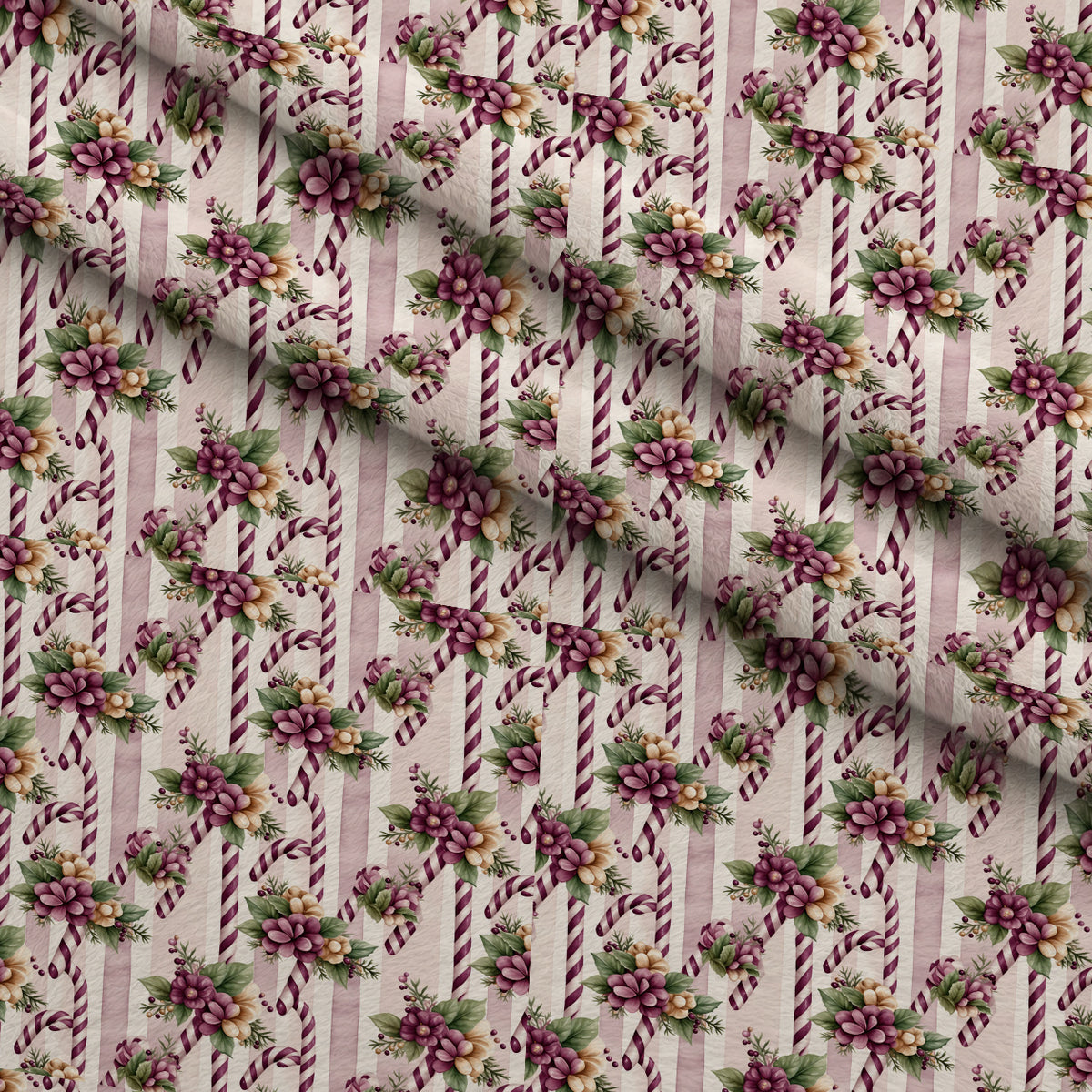 Mulberry Winter Reverie Pattern 1 Minky Fabric — plush minky folded close-up preview (mv-minky-v1:lying)