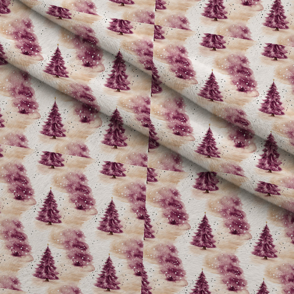 Mulberry Winter Reverie Pattern 2 Minky Fabric — plush minky folded close-up preview (mv-minky-v1:lying)