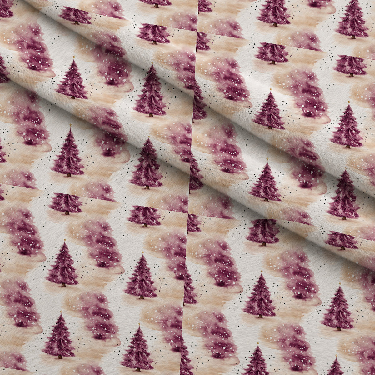 Mulberry Winter Reverie Pattern 2 Minky Fabric — plush minky folded close-up preview (mv-minky-v1:lying)