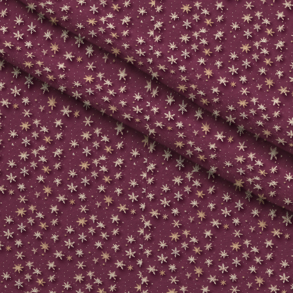 Mulberry Winter Reverie Pattern 5 Minky Fabric — plush minky folded close-up preview (mv-minky-v1:lying)