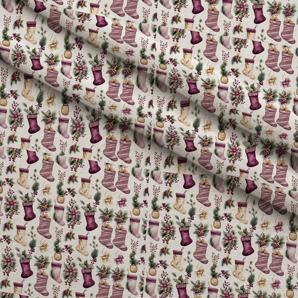 Mulberry Winter Reverie Pattern 7 Minky Fabric — plush minky folded close-up preview (mv-minky-v1:lying)