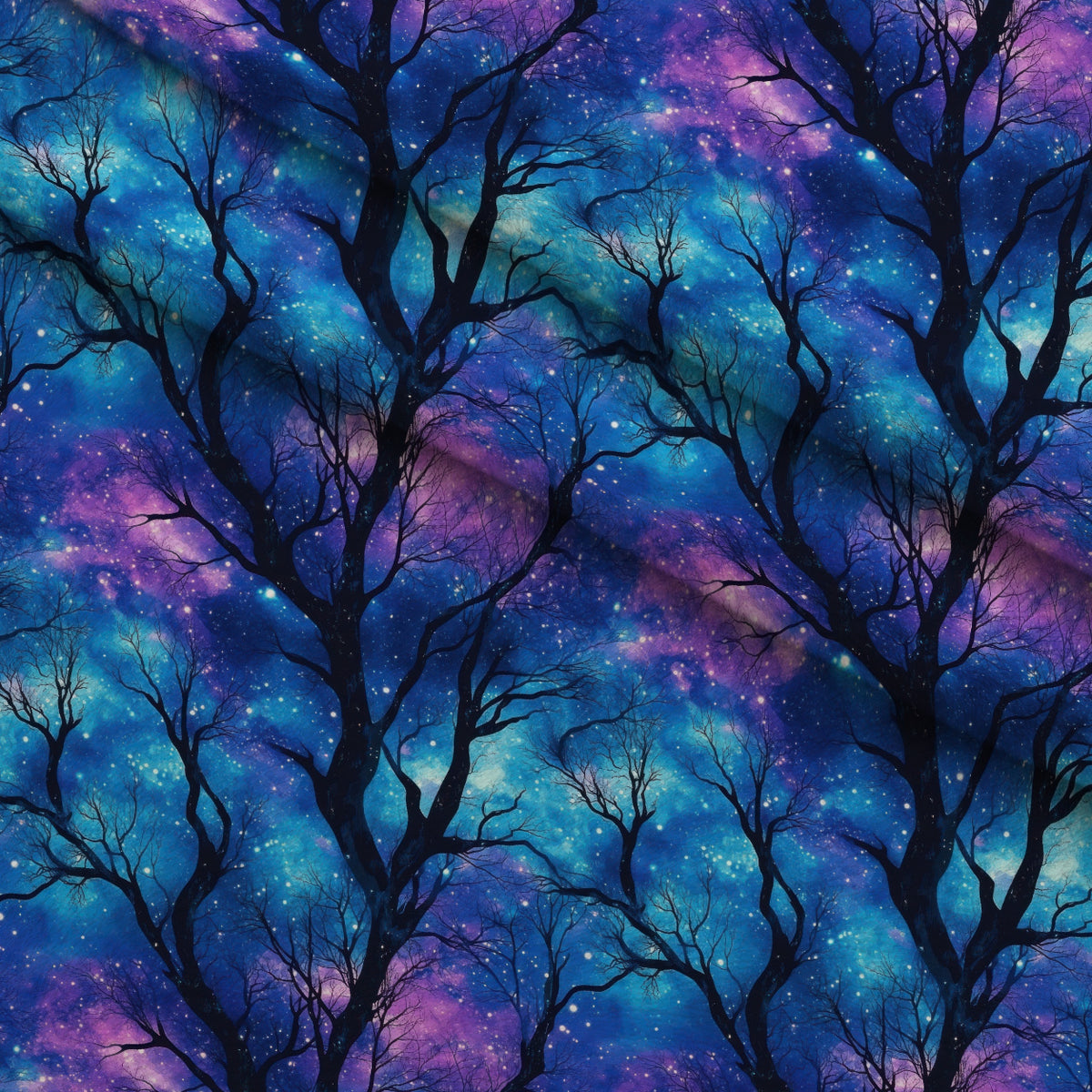 Nebula Forest Pattern 31 Minky Fabric — plush minky folded close-up preview (mv-minky-v1:lying)
