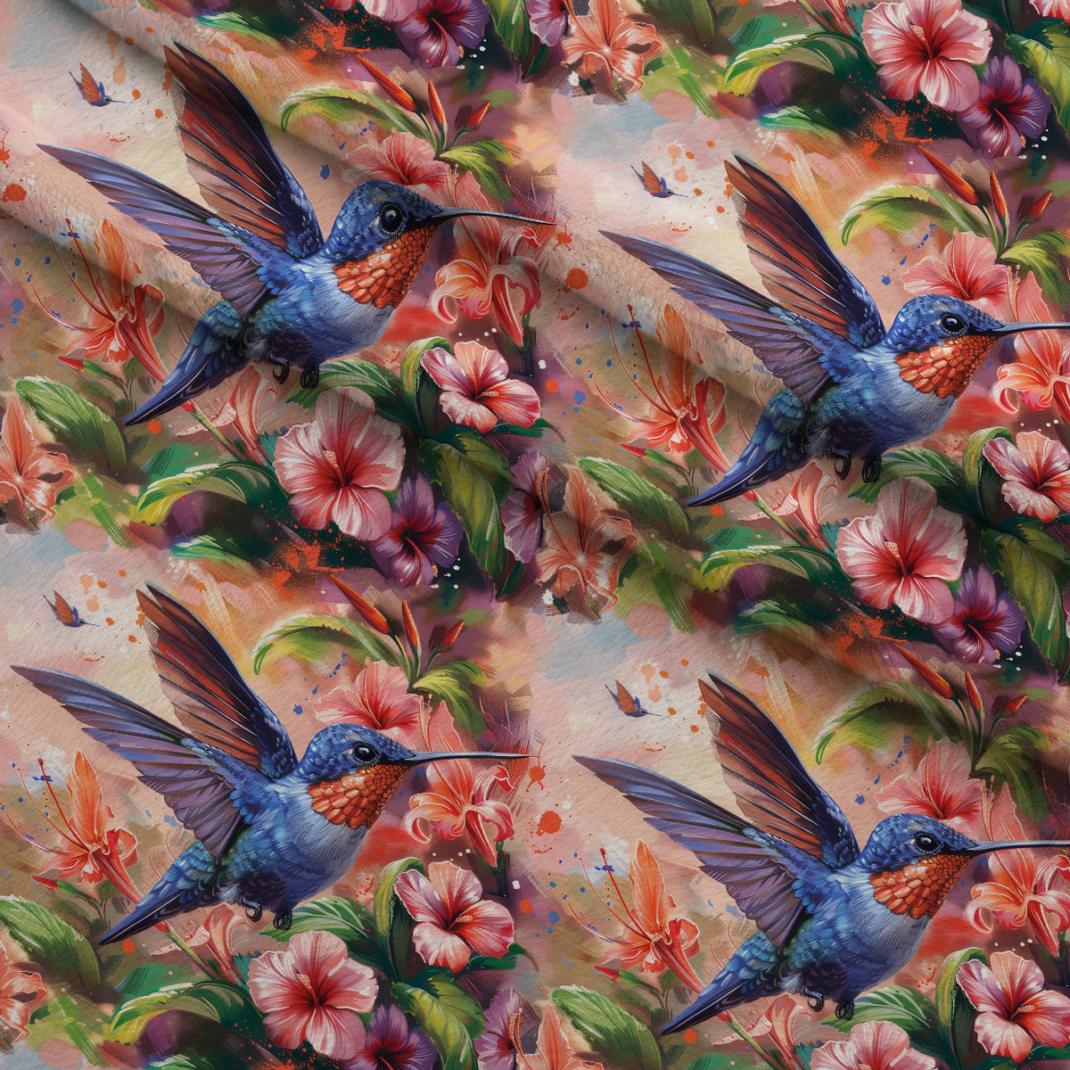 Nectar Garden Pattern 13 Minky Fabric — plush minky folded close-up preview (mv-minky-v1:lying)