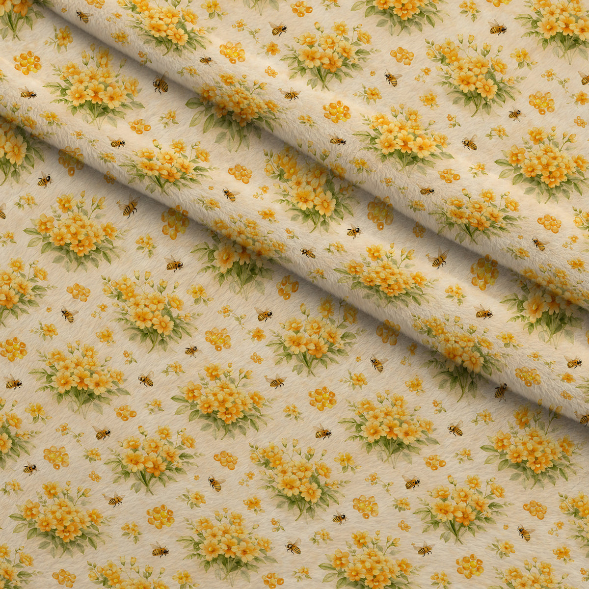 Nectar Meadow Pattern 15 Minky Fabric — plush minky folded close-up preview (mv-minky-v1:lying)