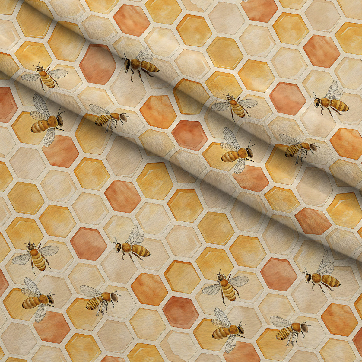 Nectar Meadow Pattern 2 Minky Fabric — plush minky folded close-up preview (mv-minky-v1:lying)