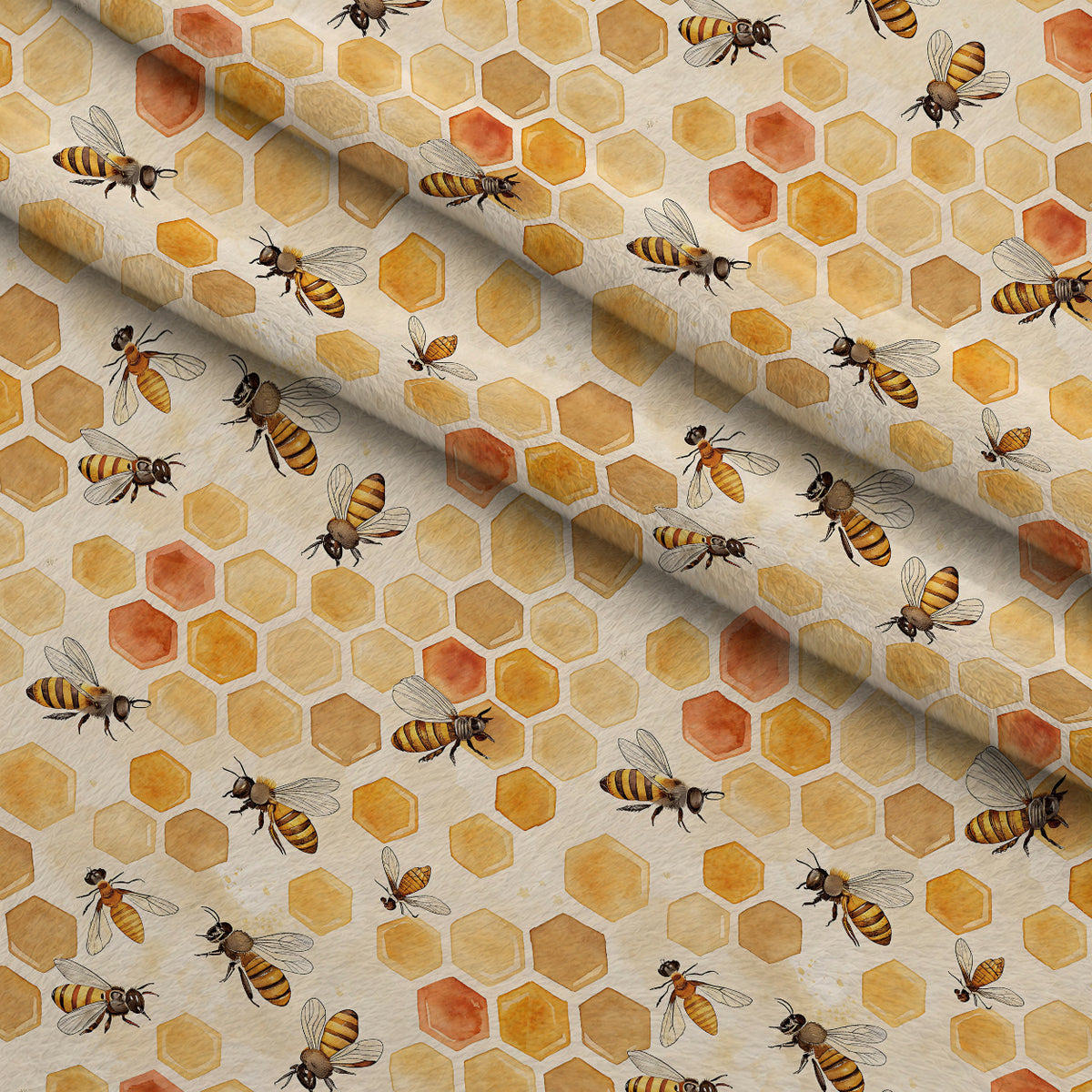 Nectar Meadow Pattern 5 Minky Fabric — plush minky folded close-up preview (mv-minky-v1:lying)