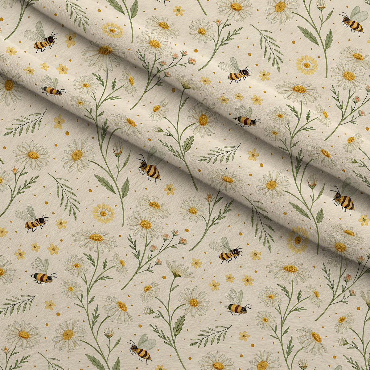 Nectar Meadow Pattern 9 Minky Fabric — plush minky folded close-up preview (mv-minky-v1:lying)