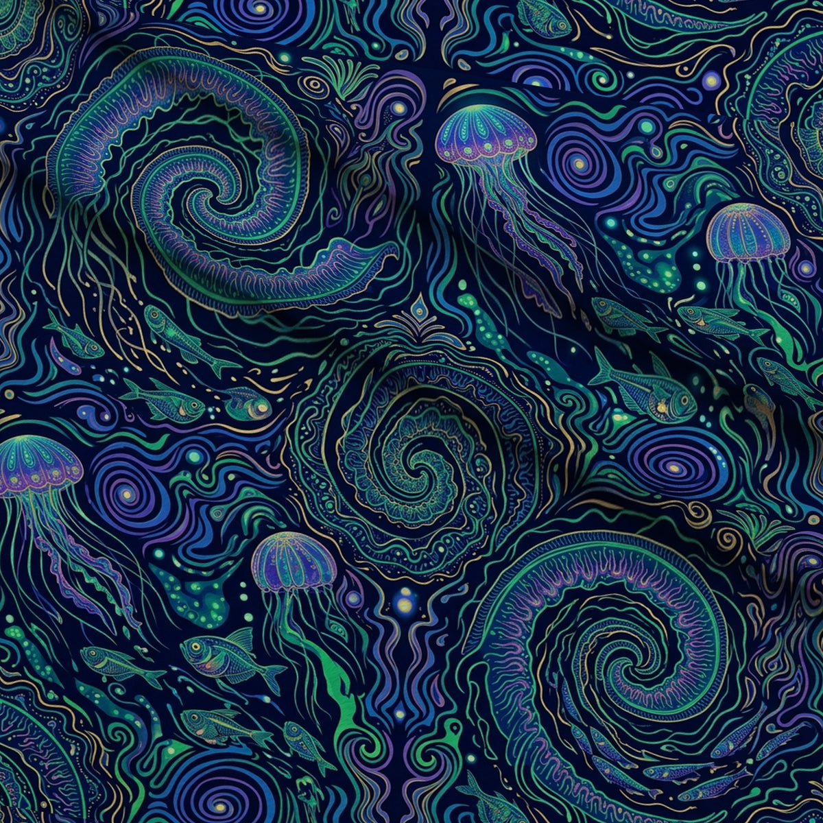 Neon Abyss Pattern 10 Minky Fabric — plush minky folded close-up preview (mv-minky-v1:lying)