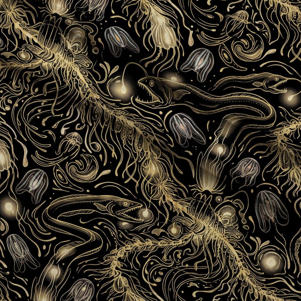 Neon Abyss Pattern 100 Minky Fabric — plush minky folded close-up preview (mv-minky-v1:lying)