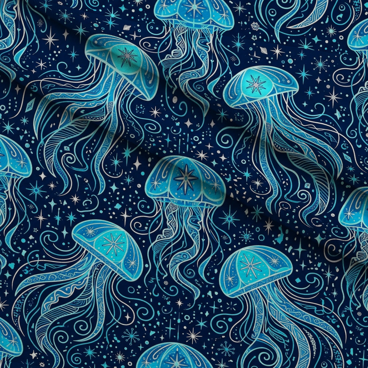 Neon Abyss Pattern 101 Minky Fabric — plush minky folded close-up preview (mv-minky-v1:lying)