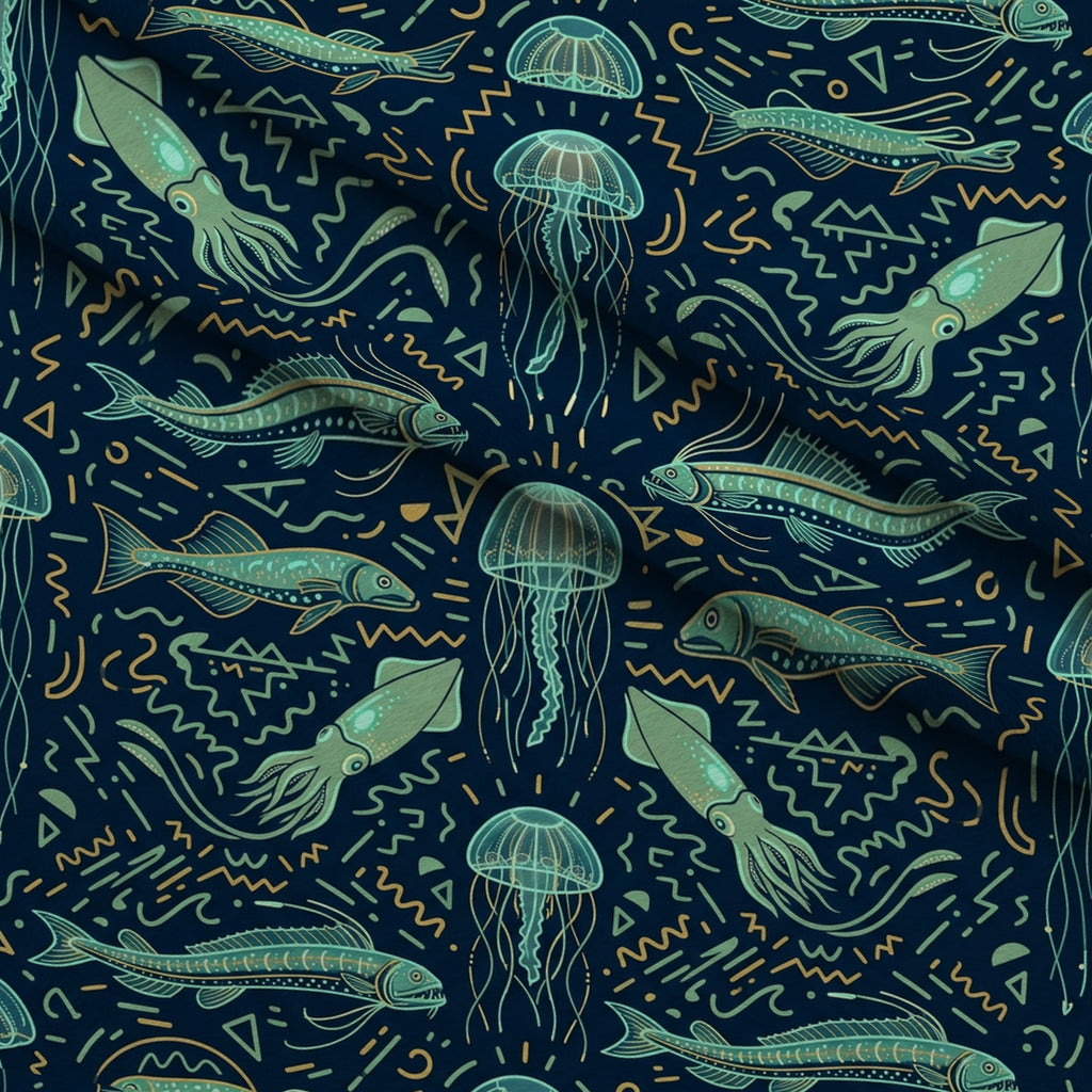 Neon Abyss Pattern 102 Minky Fabric — plush minky folded close-up preview (mv-minky-v1:lying)