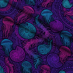 Neon Abyss Pattern 108 Minky Fabric — plush minky folded close-up preview (mv-minky-v1:lying)
