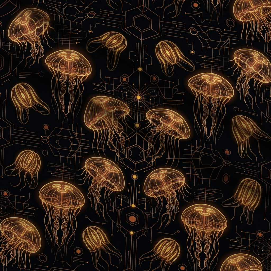 Neon Abyss Pattern 113 Minky Fabric — plush minky folded close-up preview (mv-minky-v1:lying)