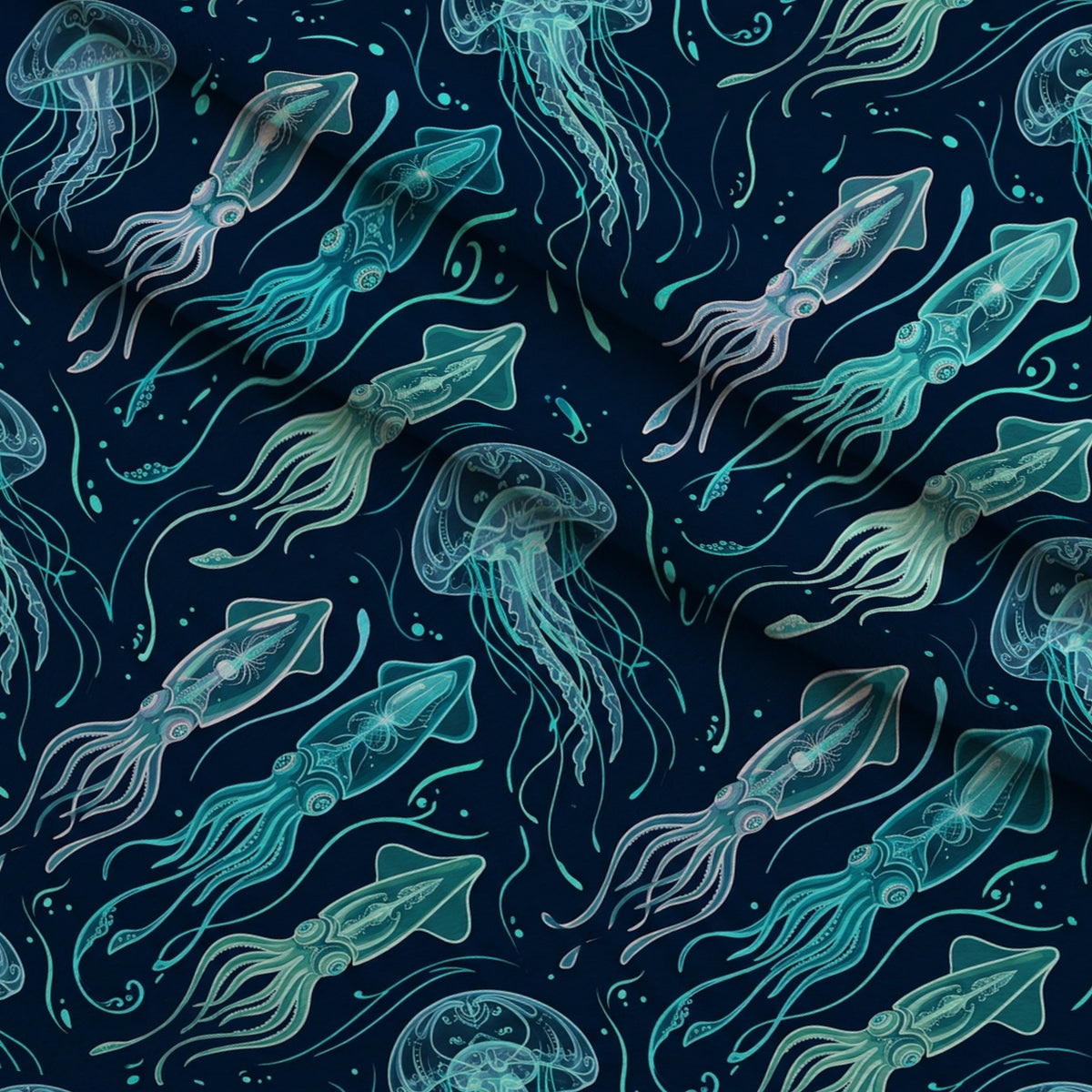 Neon Abyss Pattern 115 Minky Fabric — plush minky folded close-up preview (mv-minky-v1:lying)