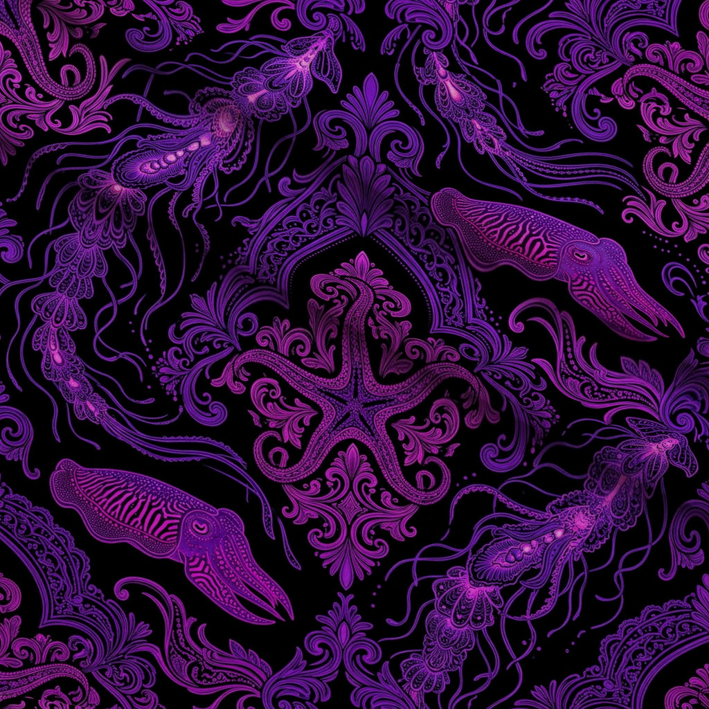 Neon Abyss Pattern 116 Minky Fabric — plush minky folded close-up preview (mv-minky-v1:lying)