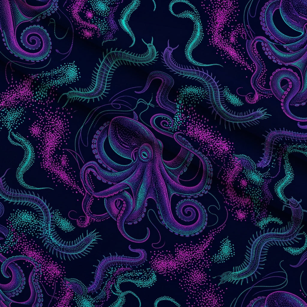 Neon Abyss Pattern 117 Minky Fabric — plush minky folded close-up preview (mv-minky-v1:lying)
