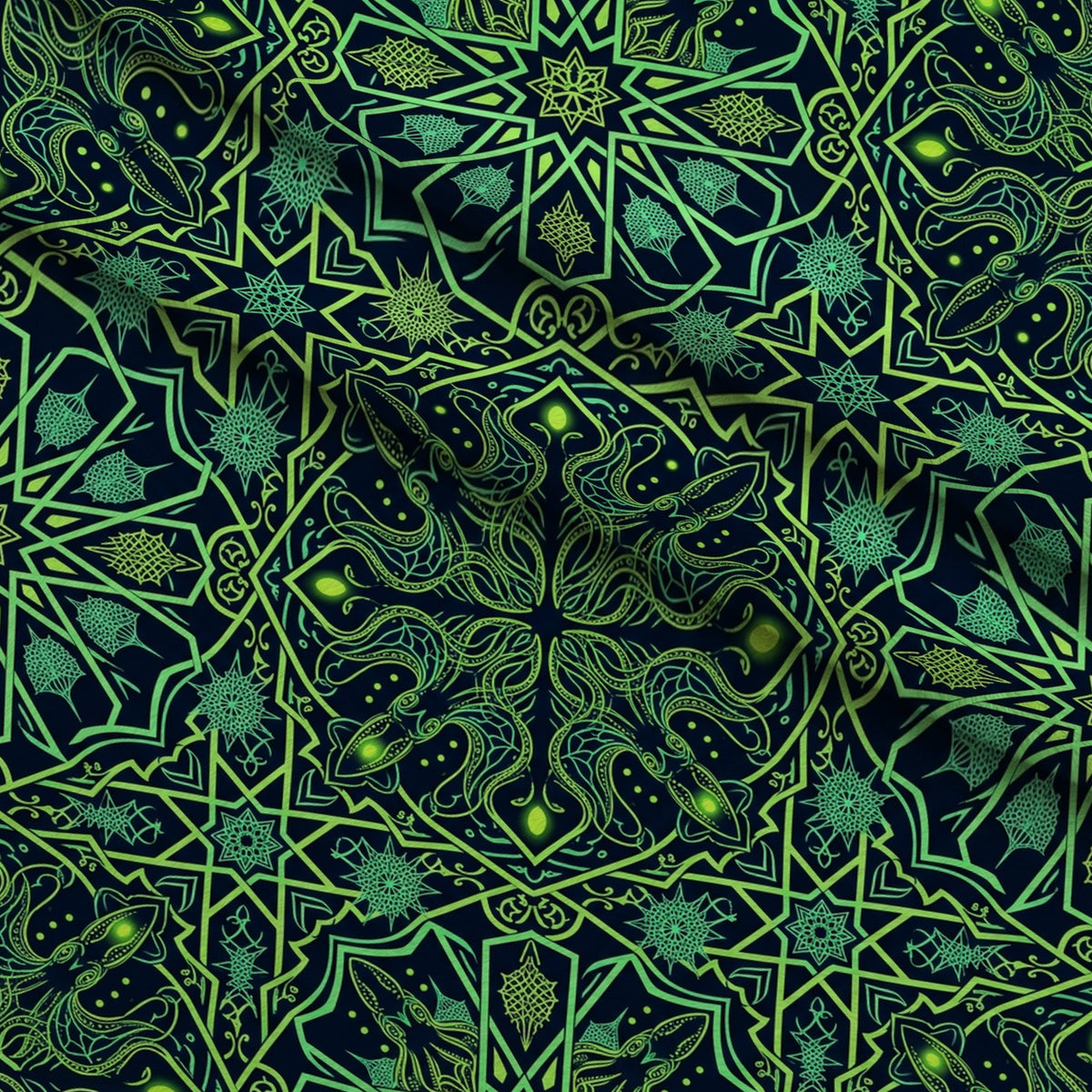Neon Abyss Pattern 122 Minky Fabric — plush minky folded close-up preview (mv-minky-v1:lying)