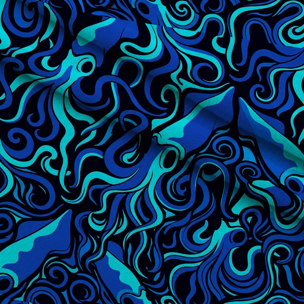 Neon Abyss Pattern 123 Minky Fabric — plush minky folded close-up preview (mv-minky-v1:lying)