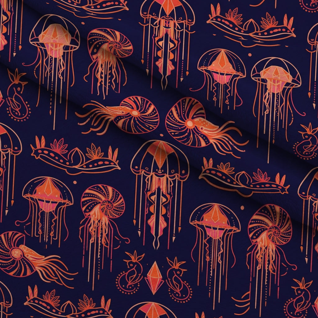 Neon Abyss Pattern 127 Minky Fabric — plush minky folded close-up preview (mv-minky-v1:lying)