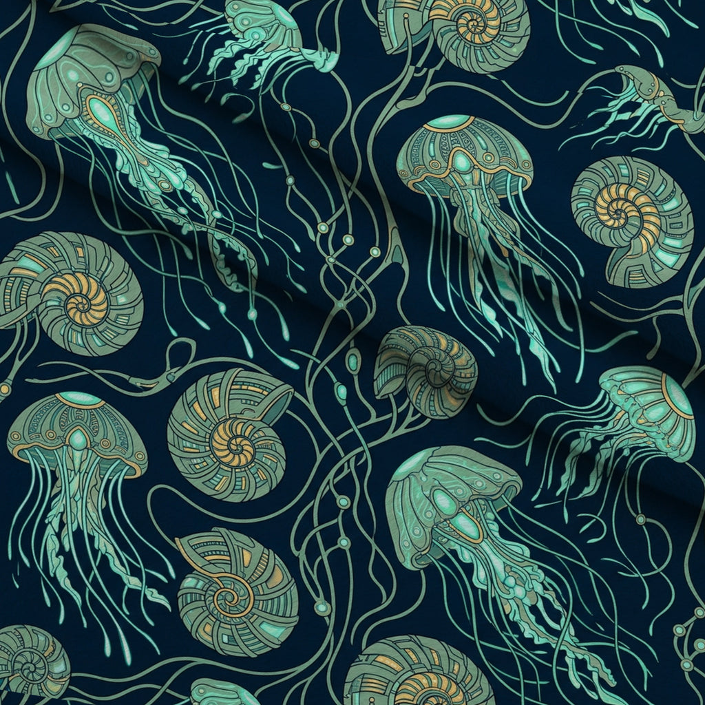 Neon Abyss Pattern 128 Minky Fabric — plush minky folded close-up preview (mv-minky-v1:lying)