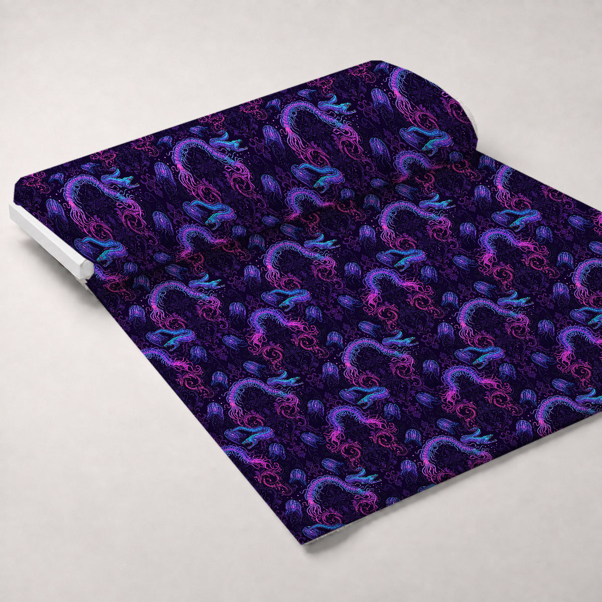Neon Abyss Pattern 130 Minky Fabric — plush minky unrolled bolt preview (mv-minky-v1:bolt)