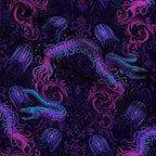 Neon Abyss Pattern 130 Minky Fabric — plush minky folded close-up preview (mv-minky-v1:lying)