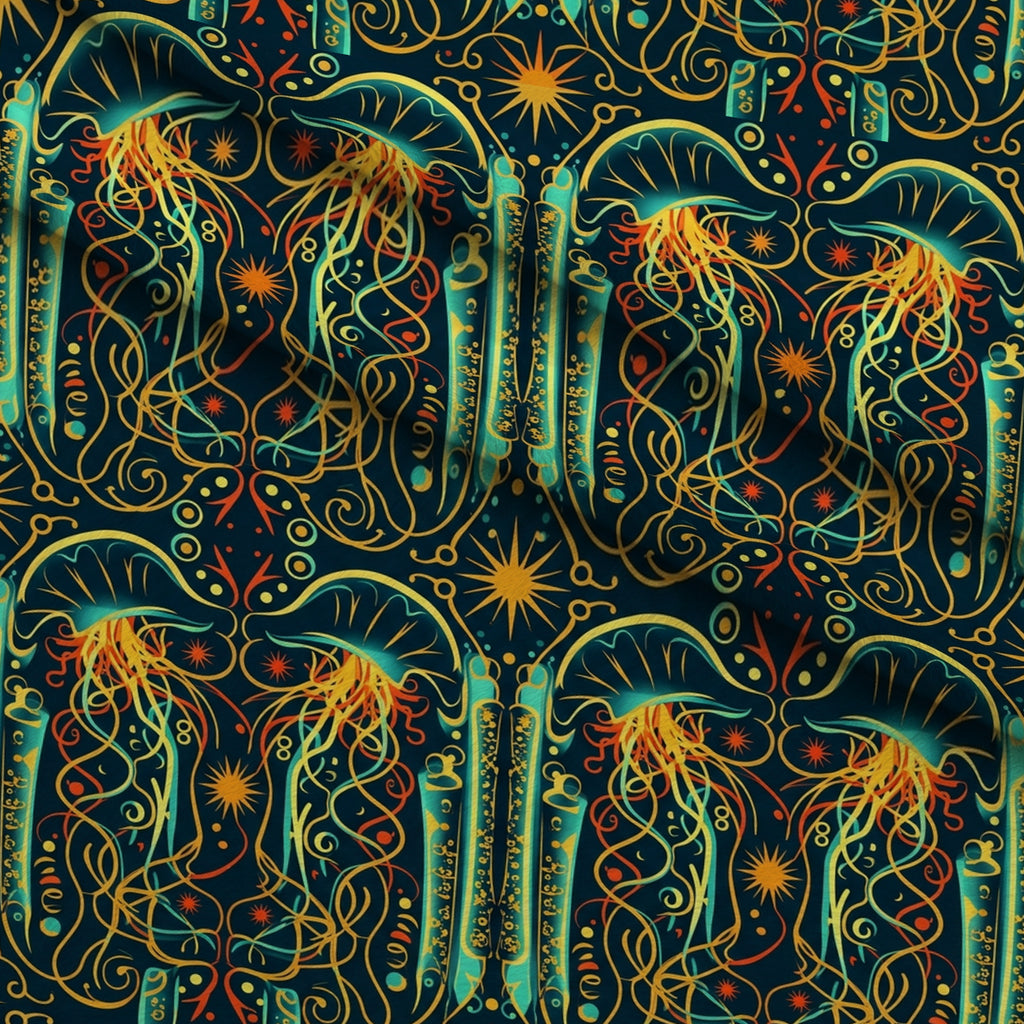 Neon Abyss Pattern 134 Minky Fabric — plush minky folded close-up preview (mv-minky-v1:lying)