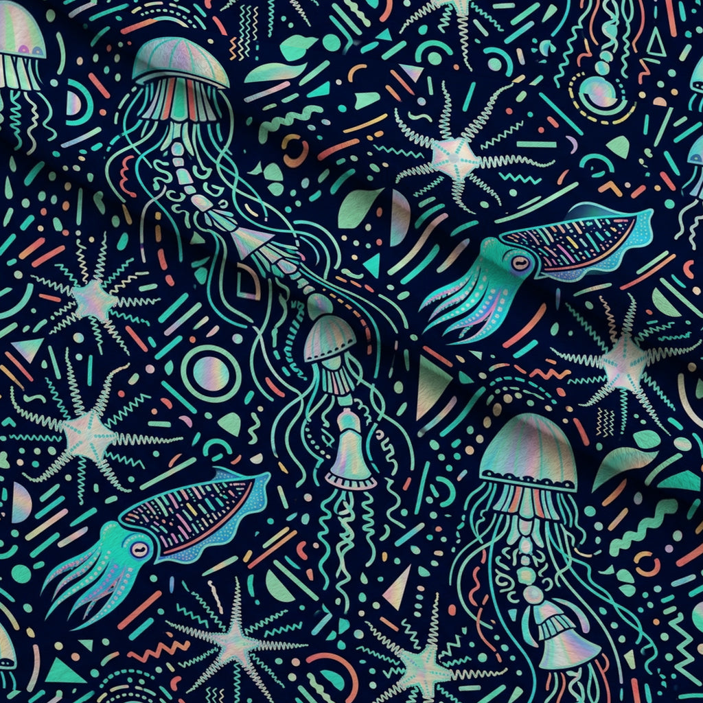 Neon Abyss Pattern 136 Minky Fabric — plush minky folded close-up preview (mv-minky-v1:lying)