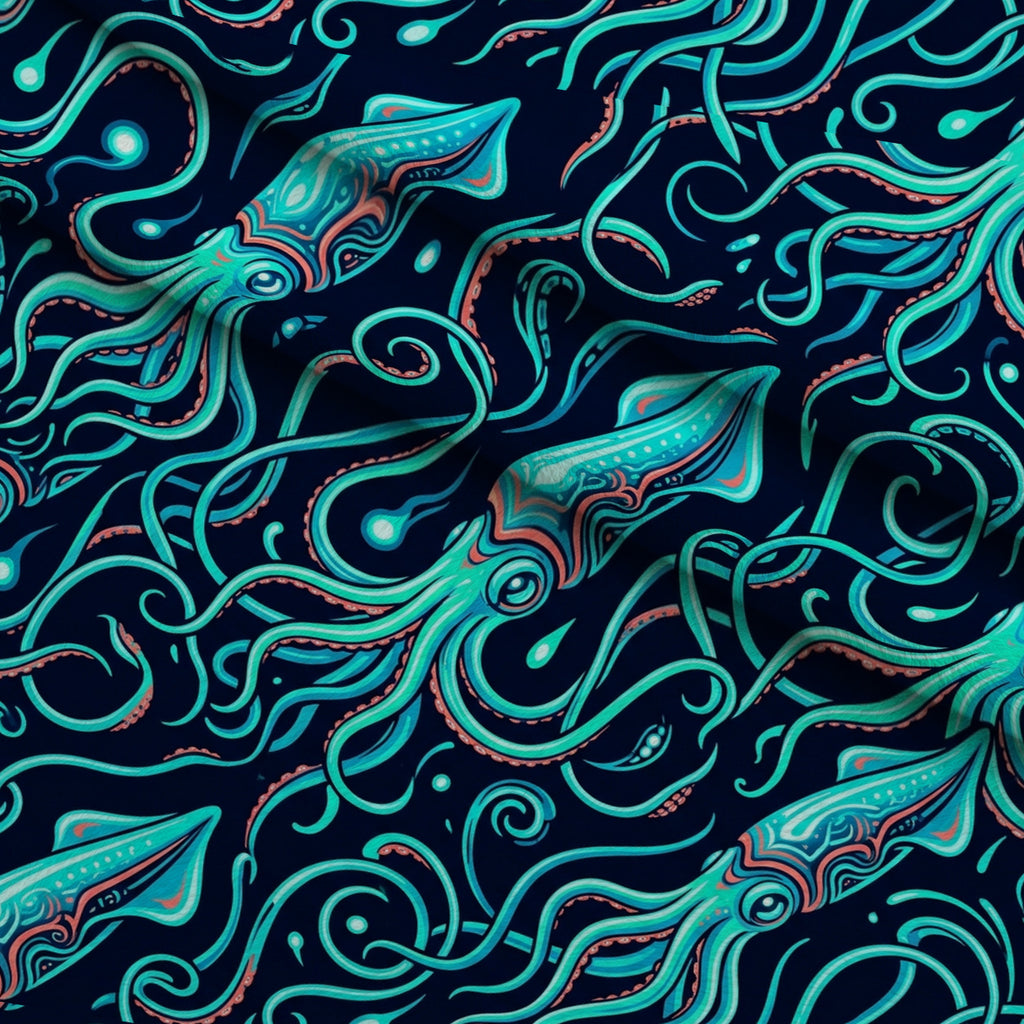 Neon Abyss Pattern 14 Minky Fabric — plush minky folded close-up preview (mv-minky-v1:lying)