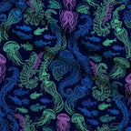 Neon Abyss Pattern 140 Minky Fabric — plush minky folded close-up preview (mv-minky-v1:lying)