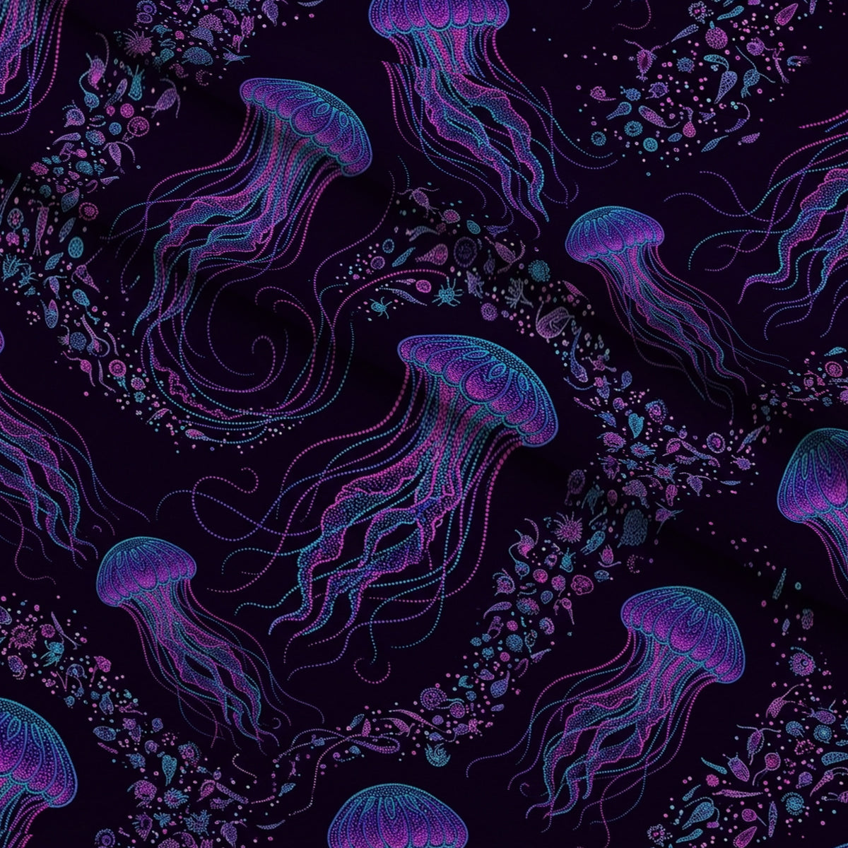 Neon Abyss Pattern 141 Minky Fabric — plush minky folded close-up preview (mv-minky-v1:lying)