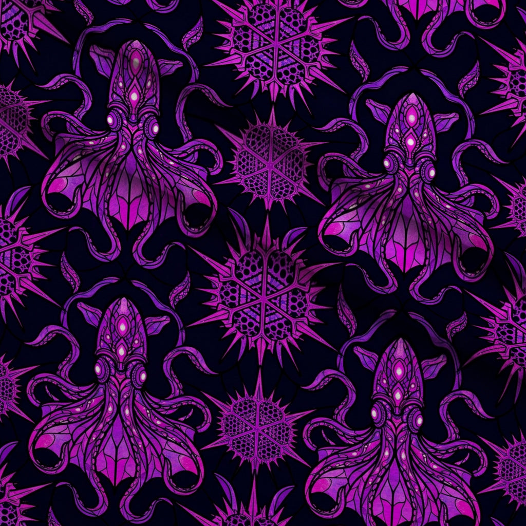 Neon Abyss Pattern 142 Minky Fabric — plush minky folded close-up preview (mv-minky-v1:lying)