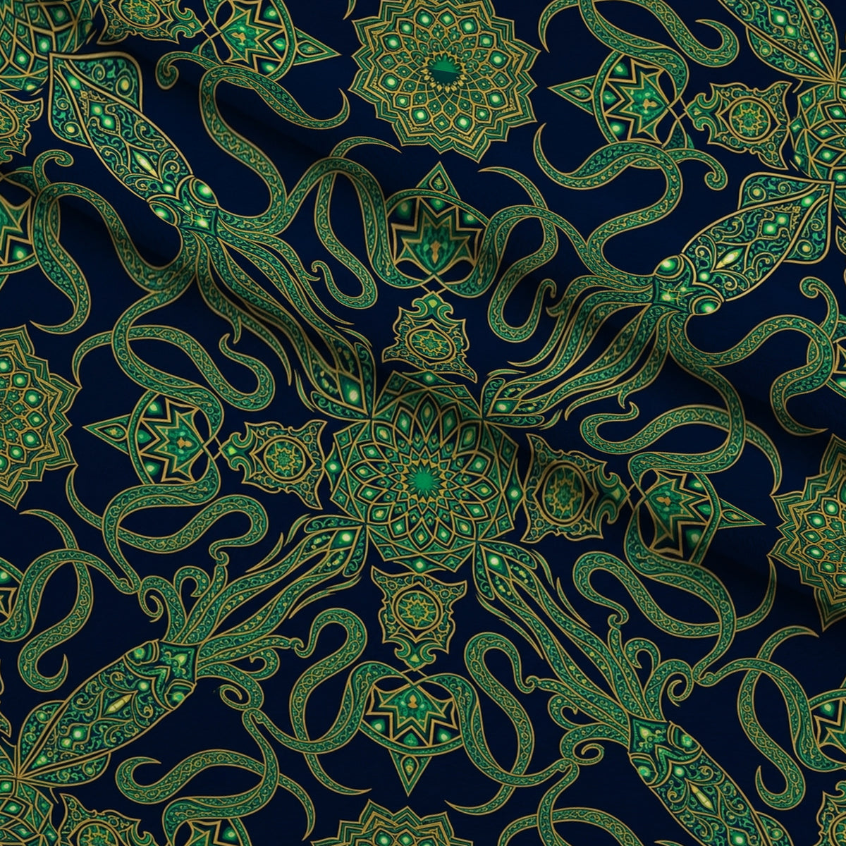 Neon Abyss Pattern 143 Minky Fabric — plush minky folded close-up preview (mv-minky-v1:lying)