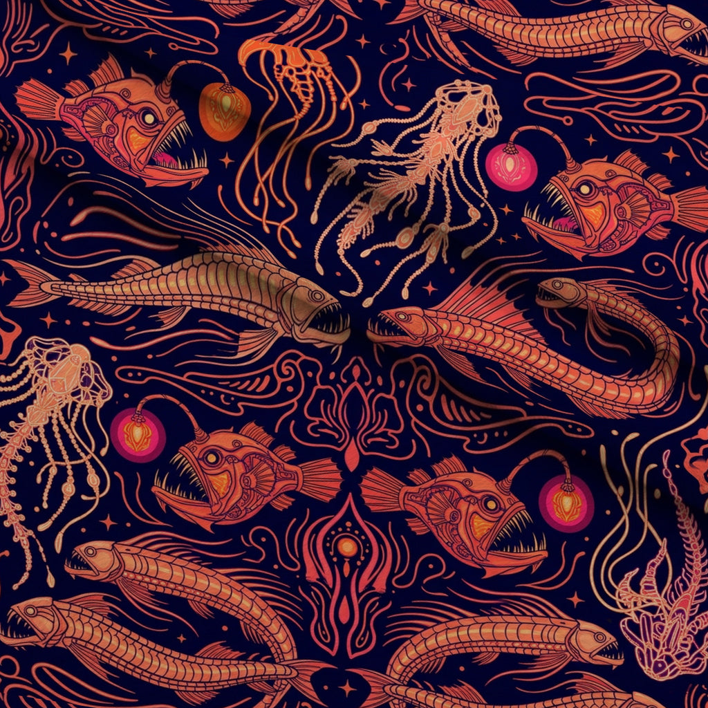 Neon Abyss Pattern 149 Minky Fabric — plush minky folded close-up preview (mv-minky-v1:lying)