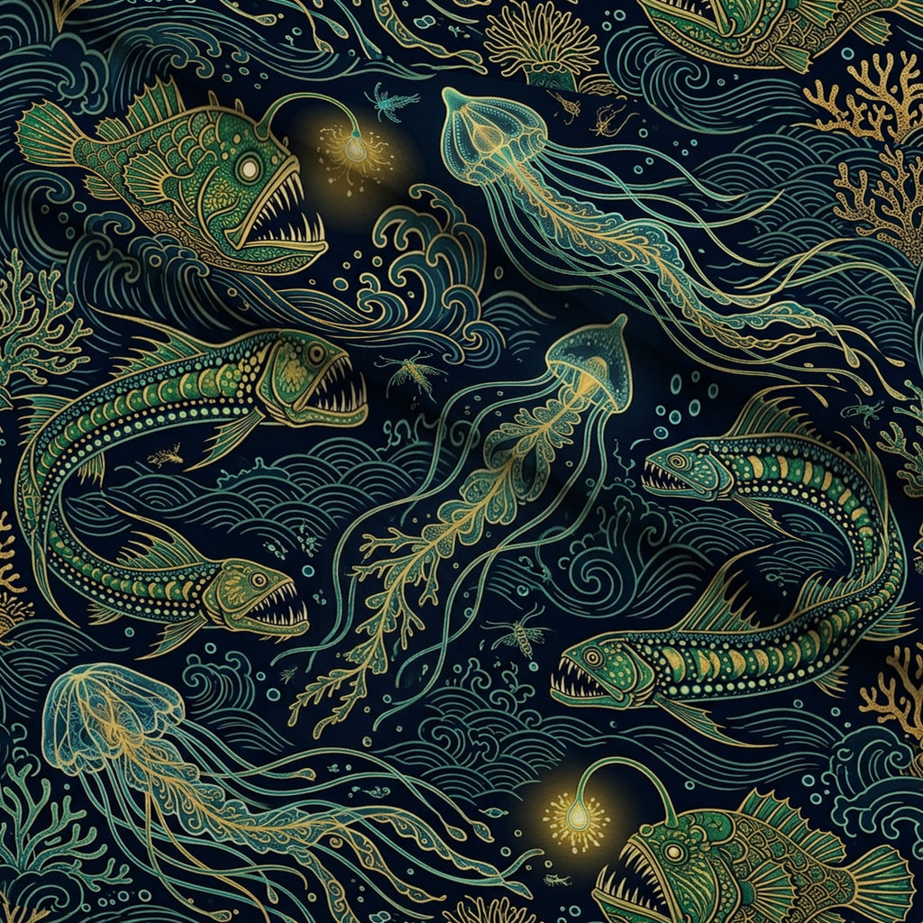 Neon Abyss Pattern 20 Minky Fabric — plush minky folded close-up preview (mv-minky-v1:lying)
