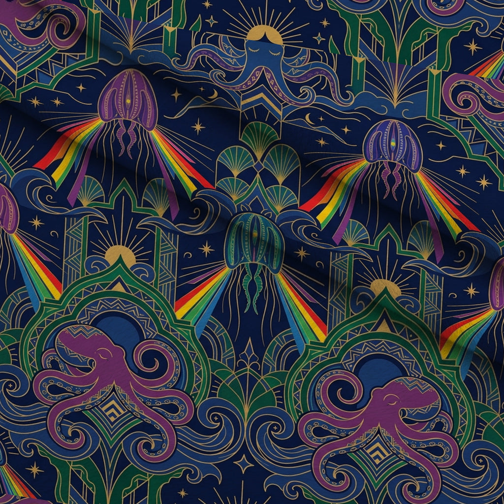 Neon Abyss Pattern 23 Minky Fabric — plush minky folded close-up preview (mv-minky-v1:lying)