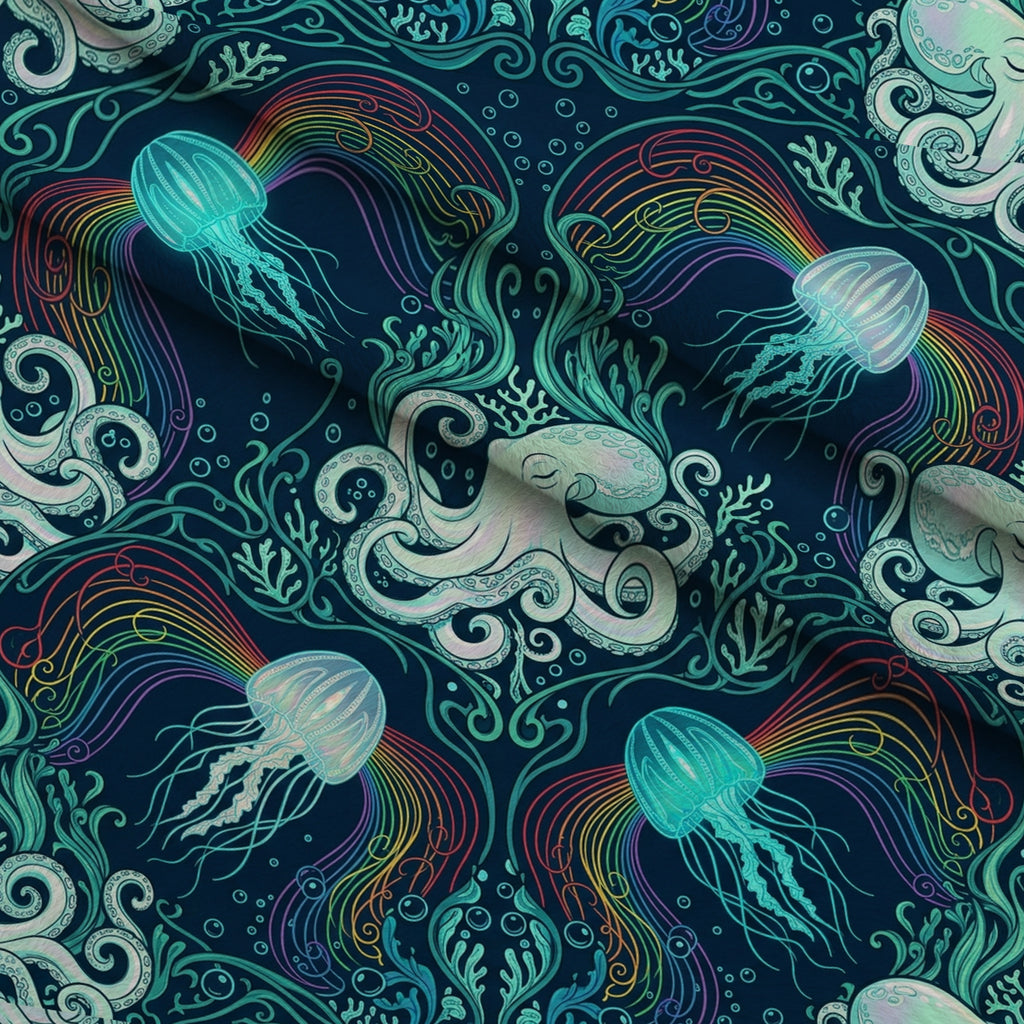 Neon Abyss Pattern 3 Minky Fabric — plush minky folded close-up preview (mv-minky-v1:lying)