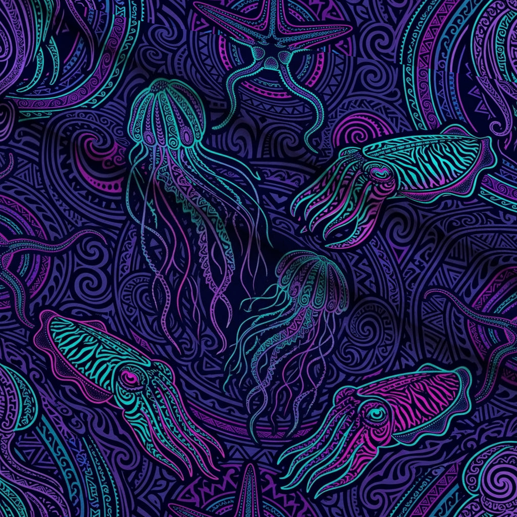 Neon Abyss Pattern 30 Minky Fabric — plush minky folded close-up preview (mv-minky-v1:lying)