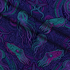 Neon Abyss Pattern 30 Minky Fabric — plush minky folded close-up preview (mv-minky-v1:lying)