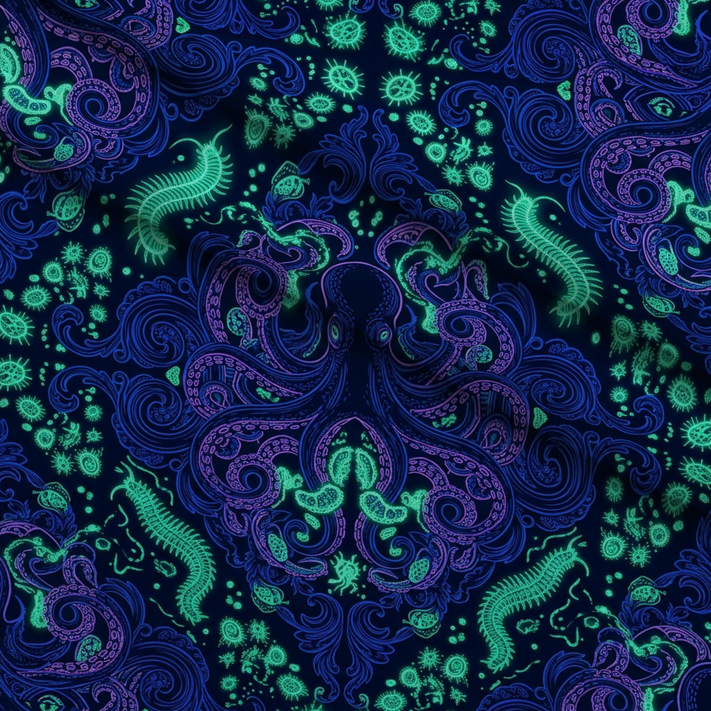 Neon Abyss Pattern 31 Minky Fabric — plush minky folded close-up preview (mv-minky-v1:lying)
