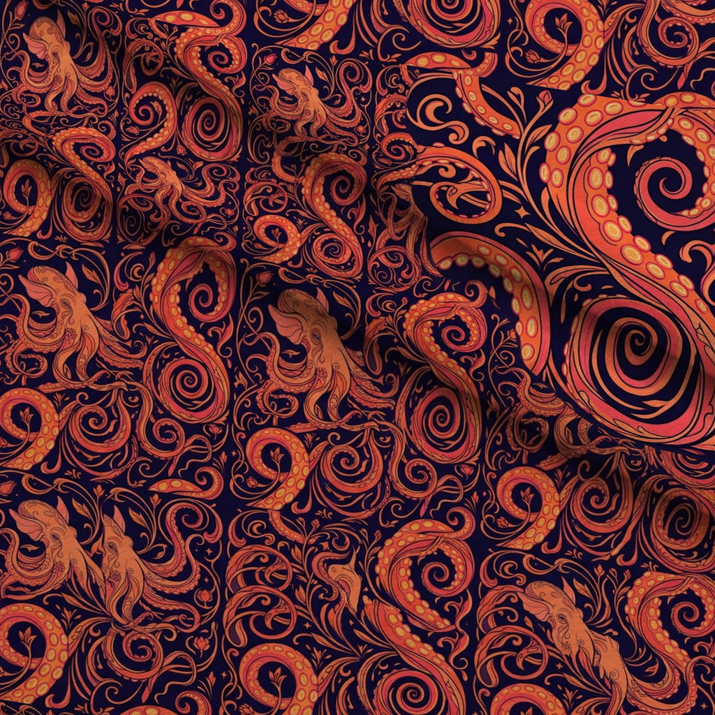 Neon Abyss Pattern 32 Minky Fabric — plush minky folded close-up preview (mv-minky-v1:lying)
