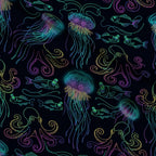 Neon Abyss Pattern 33 Minky Fabric — plush minky folded close-up preview (mv-minky-v1:lying)