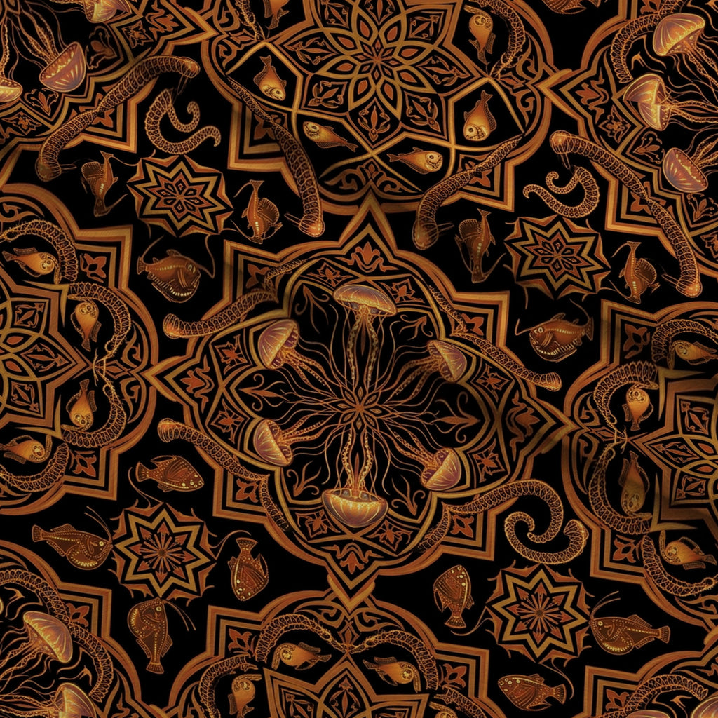 Neon Abyss Pattern 34 Minky Fabric — plush minky folded close-up preview (mv-minky-v1:lying)