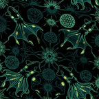 Neon Abyss Pattern 36 Minky Fabric — plush minky folded close-up preview (mv-minky-v1:lying)