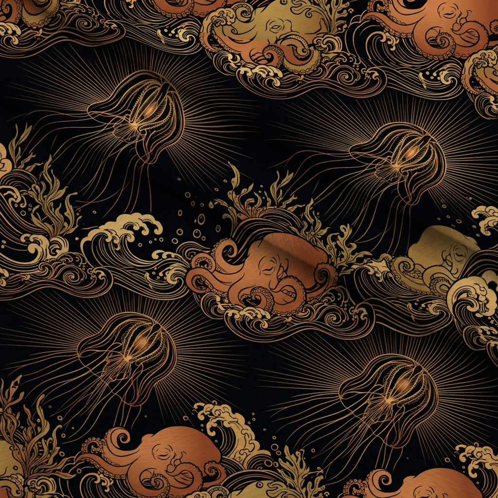 Neon Abyss Pattern 38 Minky Fabric — plush minky folded close-up preview (mv-minky-v1:lying)