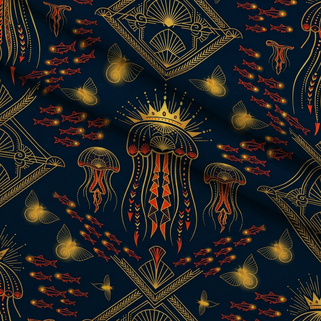 Neon Abyss Pattern 39 Minky Fabric — plush minky folded close-up preview (mv-minky-v1:lying)