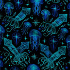 Neon Abyss Pattern 41 Minky Fabric — plush minky folded close-up preview (mv-minky-v1:lying)