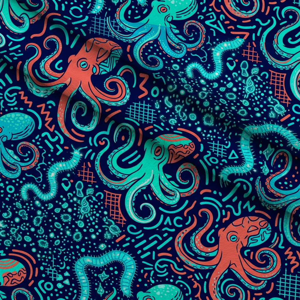 Neon Abyss Pattern 45 Minky Fabric — plush minky folded close-up preview (mv-minky-v1:lying)
